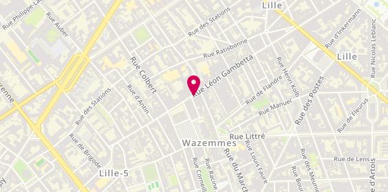 Plan de Ldd Funeraire, 317 Rue Léon Gambetta, 59000 Lille