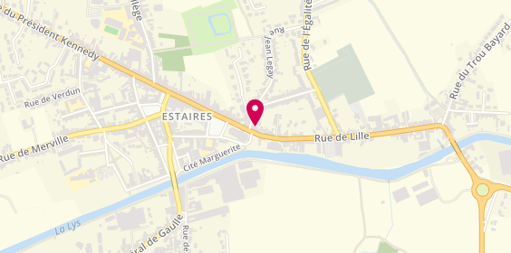Plan de Pompes Funèbres Estairoises, 1 Rue de Lille, 59940 Estaires