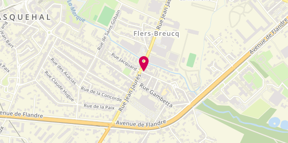 Plan de Sallons Funeraires et Pompes Funebres Duplouy, 3 Rue Jean Baptiste Bonte, 59491 Villeneuve-d'Ascq