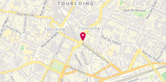 Plan de Pompes funèbres PFG TOURCOING, 1 avenue Gustave Dron, 59200 Tourcoing
