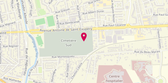 Plan de Funeraire des 2 Caps, 885 Rue Louis Breguet Zone Aménagement Marcel Doret, 62100 Calais